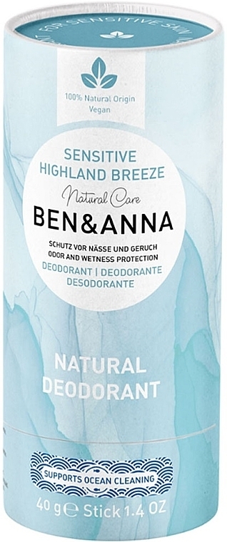 Highland Breeze Deodorant - Ben&Anna Natural Deodorant Sensitive Highland Breeze — photo N1