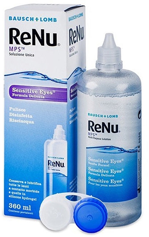 Contact Lens Solution + Container - Bausch & Lomb ReNu MPS Sensitive Eyes — photo N1