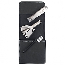 Fragrances, Perfumes, Cosmetics Manicure Set, 7x8x2.5 cm, black - Erbe Solingen Manicure Pocket Case Hunter