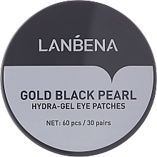 Fragrances, Perfumes, Cosmetics Gold & Black Pearl Hydrogel Eye Patch - Lanbena Gold Black Pearl Collagen Eye Patch