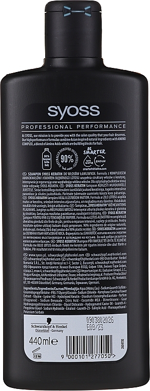 Brittle Hair Shampoo - Syoss Keratin Blue Lotus Shampoo — photo N2