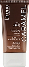 Self-Tanning Face Cream Serum 'Caramel' - Lirene Perfect Tan Self-Tanning Cream-Serum — photo N2