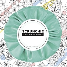 Faux Leather Classic Scrunchie, mint - MAKEUP Hair Accessories — photo N1