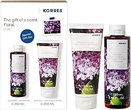 Fragrances, Perfumes, Cosmetics Set - Korres Lilac Gift Set (sh/gel/250ml + b/milk/200ml)