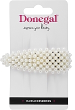 Fragrances, Perfumes, Cosmetics Hairpin, white with pearls - Donegal