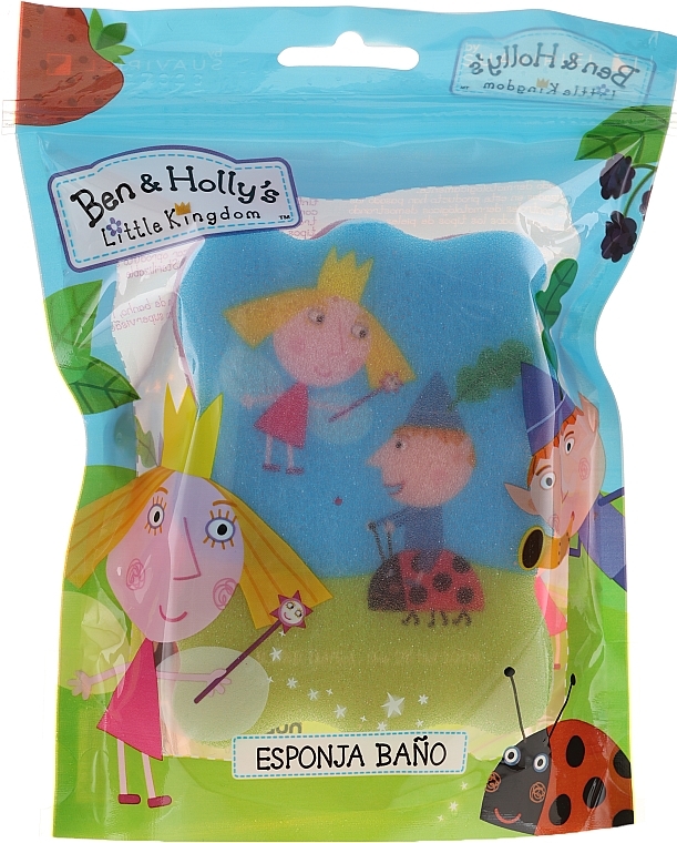 Kids Bath Sponge "Bena and Holly", blue-pink - Suavipiel Ben & Holly Bath Sponge — photo N1