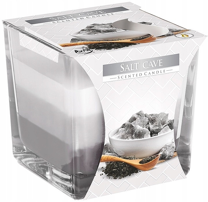 Scented Three-Layer Candle in Glass 'Salt Grotto' - Bispol Scented Candle Salt Cave — photo N2