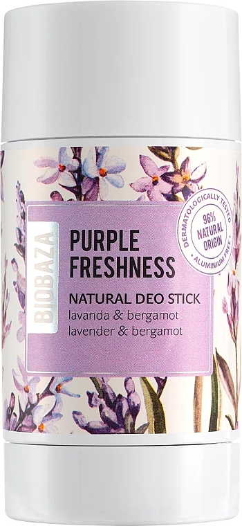 Lavender & Bergamot Deodorant Stick - Biobaza Purple Freshness Natural Deo Stick — photo N1