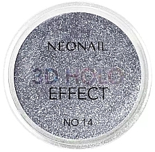 Fragrances, Perfumes, Cosmetics Holographic Silver Nail Powder - NeoNail Professional 3D Holo Effect (2g)