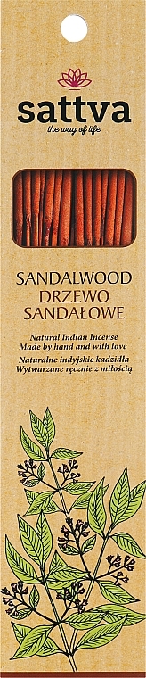 Incense Sticks "Sandalwood" - Sattva Sandalwood — photo N1