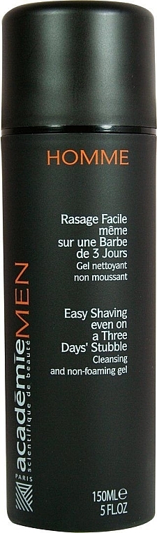 Moisturizing Cleansing Gel for Light Shaving - Academie Men Cleansing & Non-Foaming Gel — photo N1