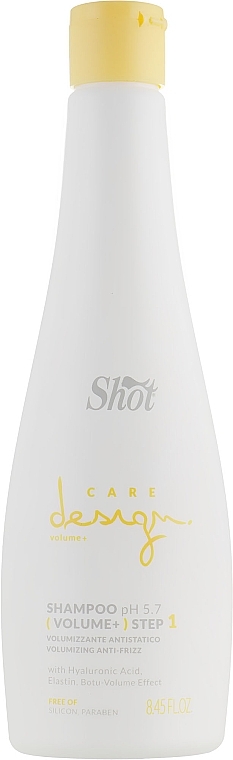 Volumizing Shampoo - Shot Care Design Volume+ Step 1 Total Volumizing Anti-Frizz Shampoo — photo N1