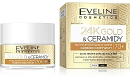 Nourishing Face Cream - Eveline Cosmetics 24K Gold&Ceramidy Nourishing Cream 70+ — photo N1