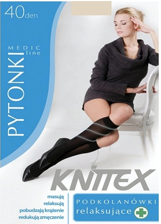 Women Relaxing Knee-Highs 40 Den, visione - Knittex — photo N1