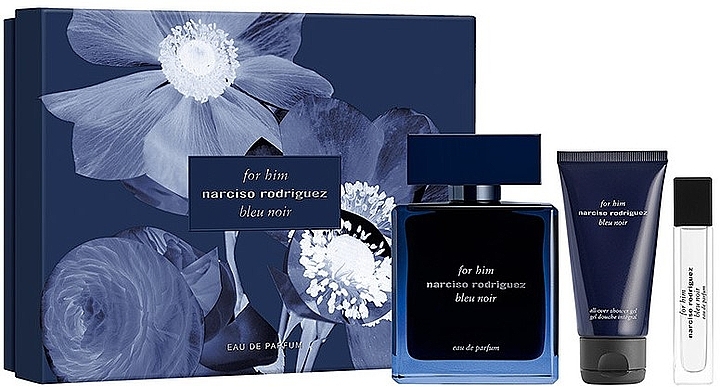 Narciso Rodriguez For Him Bleu Noir - Set (edp/100ml+edp/mini/10ml+sh/gel/50ml) — photo N1