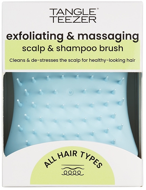 Head Massage Brush, Blue - Tangle Teezer The Scalp Exfoliator & Massager Seafoam  — photo N4