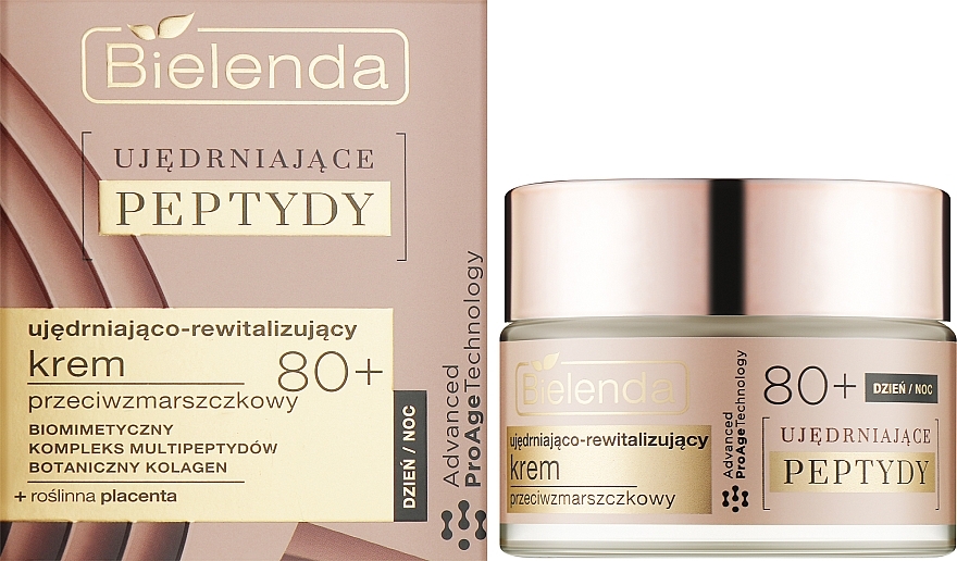 Firming & Repairing Anti-Wrinkle Day & Night Cream 80+ - Bielenda Firming Peptides Advanced ProAge Technology — photo N2