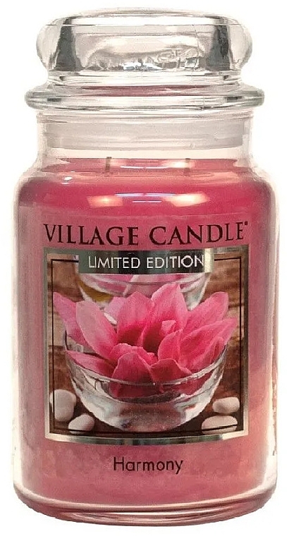 Scented Candle in Jar "Harmony", glass lid - Village Candle Harmony Limited Edition — photo N1