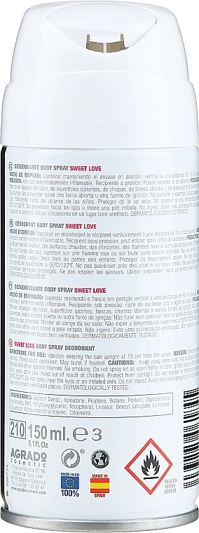 Sweet Love Deodorant Spray - Agrado Sweet Love Deodorant — photo N2