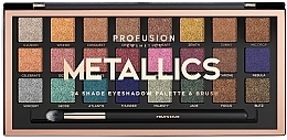 Fragrances, Perfumes, Cosmetics Eyeshadow Palette - Profusion Cosmetics Metallics Eye 24 Shade Eyeshadow Palette & Brush