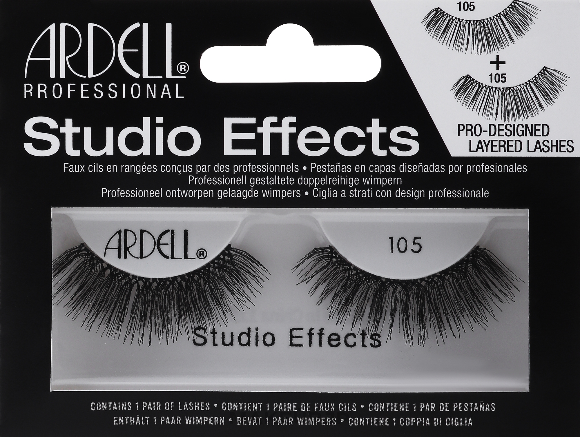 False Lashes - Ardell Studio Effect 105 — photo 2 szt.