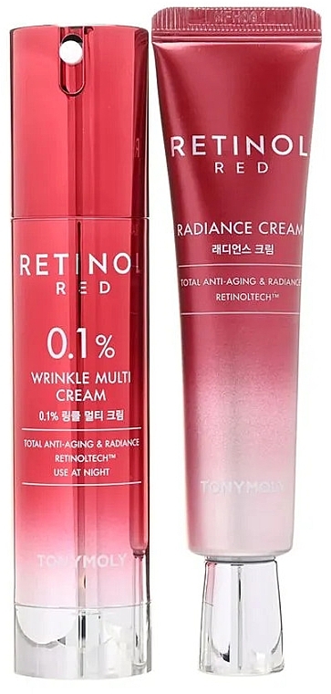 Set - Tony Moly Retinol Red 0.1% Wrinkle Multi Cream Set (f/cr/50ml + f/cr/30ml) — photo N2