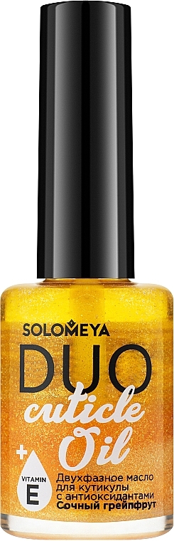 Biphase Cuticle Oil "Juicy Grapefruit" - Solomeya Cuticle Oil Grapefruit — photo N1