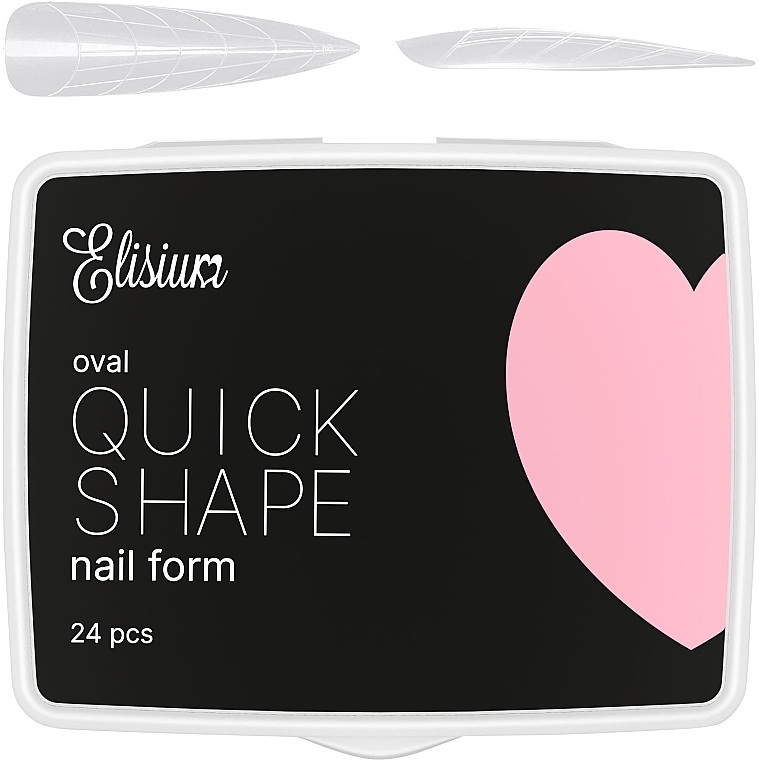 Reusable Nail Tips, Oval - Elisium Quick Shape Nail Form Mini Oval — photo N2