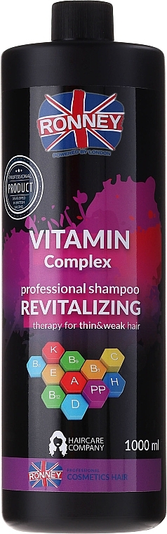 GIFT Vitamin Shampoo for Thin & Weakened Hair - Ronney Professional Vitamin Complex Revitalizing Shampoo — photo N1