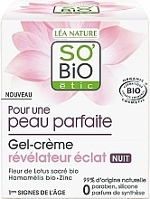Night Face Cream Gel 'Lotus' - So'Bio Etic Night Cream Gel — photo N2