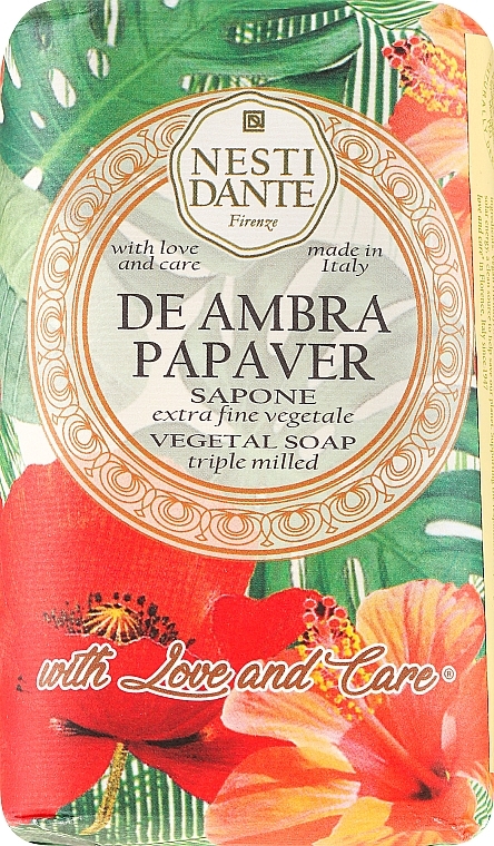 Soap "Ambergris & Red Poppy" - Nesti Dante — photo N1