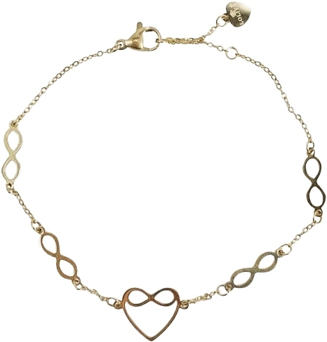 Women Bracelet, heart and infinity, gold - Lolita Accessoires — photo N1