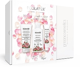 Fragrances, Perfumes, Cosmetics Set - Ecolatier Organic Wild Rose (f/gel/75ml + cl/milk/150vk + f/cr/30ml)