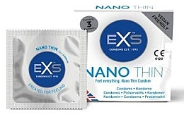 Fragrances, Perfumes, Cosmetics Ultra-Thin Condoms, 3 pcs. - EXS Condoms Nano Thin Ultra