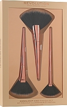 Fragrances, Perfumes, Cosmetics Makeup Brush Set - Makeup Revolution Highlight & Finish Brush Set