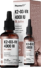 Oil Vitamin K2 + D3 - Pharmovit Clean Label K2 + D3-Vit 4000 IU Oil Active — photo N1