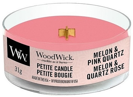 Scented Candle - WoodWick Melon & Pink Quartz — photo N2