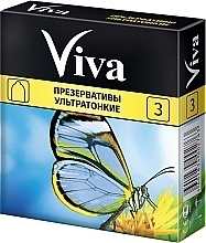 Fragrances, Perfumes, Cosmetics Ultra Thin Latex Condoms, 3 pcs - Viva