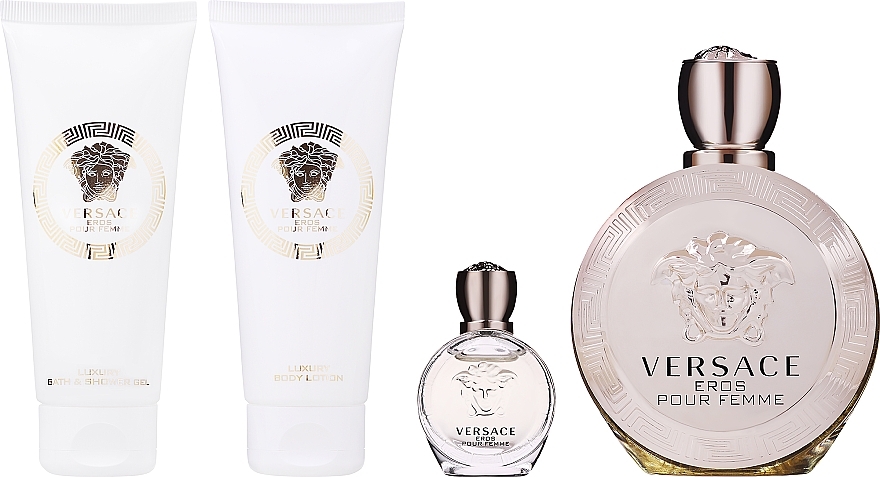 Versace Eros Pour Femme - Set (edp/100ml + edp/mini/5ml + b/lot/100ml + sh/gel/100ml) — photo N2