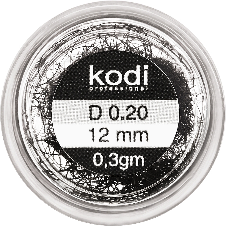 False Eyelashes D 0.20 (12 mm) jar - Kodi Professional — photo N1