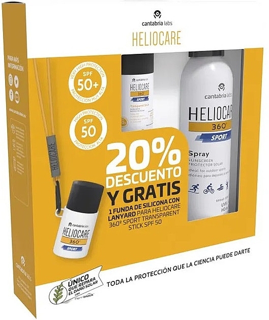 Set - Cantabria Labs Heliocare 360? Sport (spray/100ml+stick/25g+acc) — photo N1