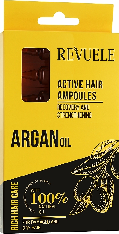 Active Hair Ampoules with Argan Oil - Revuele Argan Oil Active Hair Ampoules — photo N1