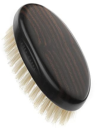 Hair Brush, white bristles - Acca Kappa Ebony Travel Hair Brush White Bristle — photo N1