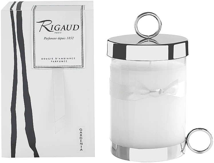 Scented Candle "Gardenia" - Rigaud Paris Gardenia White Scented Candle — photo N1