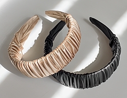 Headband 'Fold Pattern', black - MAKEUP — photo N4
