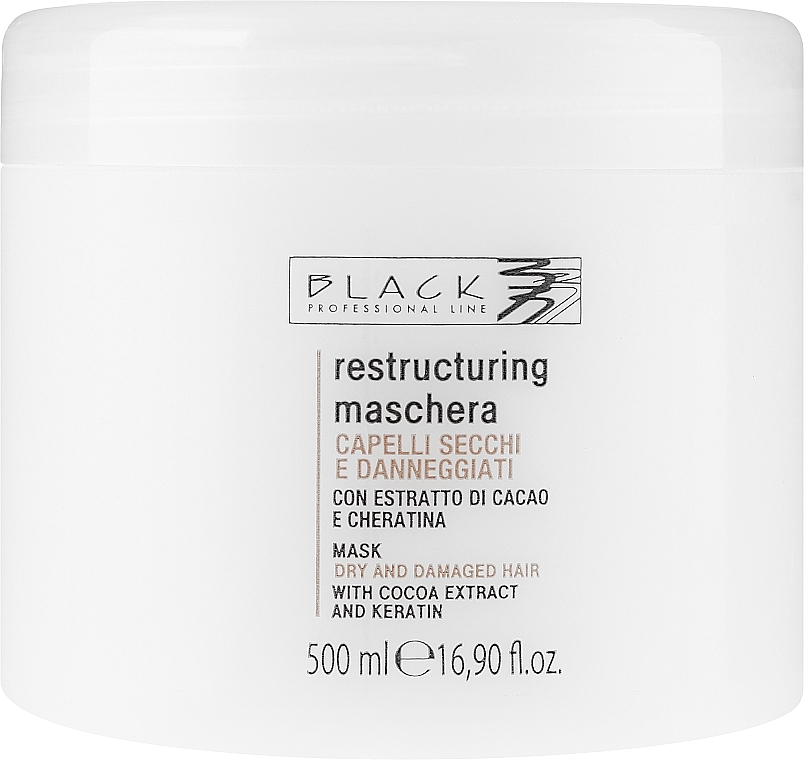 Repair Mask "Chocolate & Keratin" - Black Professional Line Chocolate & Keratin Mask — photo N1