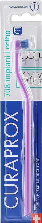 Single Tufted Toothbrush "Single CS 708", purple-blue - Curaprox — photo N1