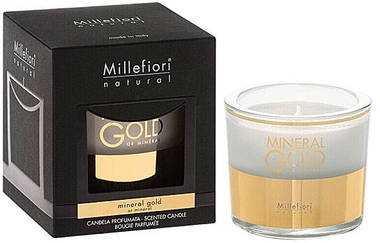 Mineral Gold Scented Candle - Millefiori Milano Natural Mineral Gold Scented Candle — photo N1