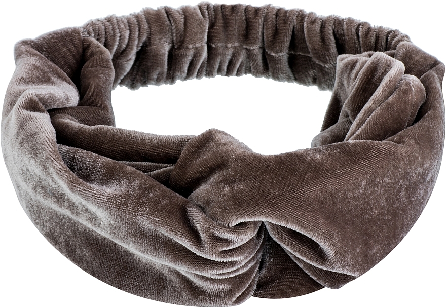 Velour Twist Headband, dark beige - MAKEUP Hair Accessories — photo N1