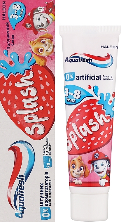 Strawberry Toothpaste for Children 3-8 yo - Aquafresh Splash Toothpaste Strawberry — photo N2